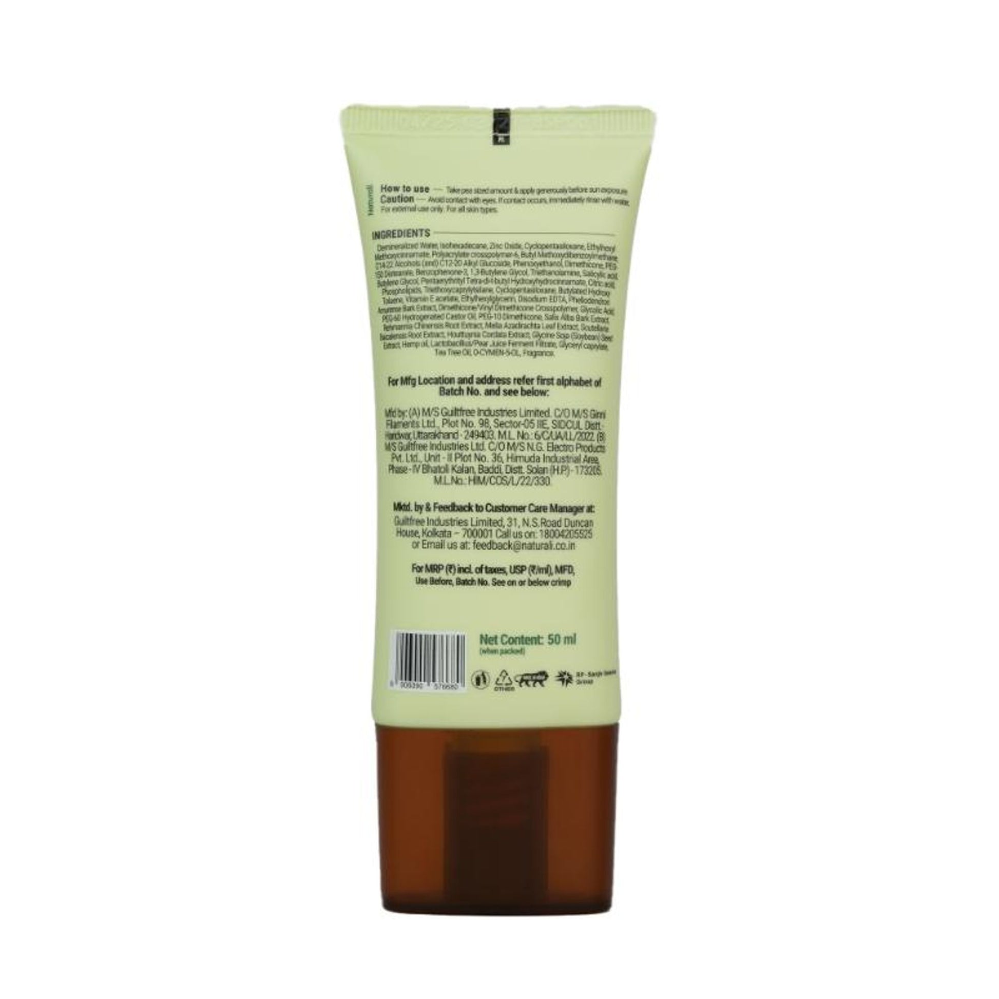 Naturali Acne Control Sunscreen SPF60 With PA+++ - Distacart