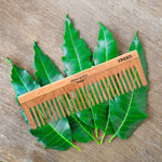 Thumbnail for KINDED Handmade Oil Treated Wooden Hair Comb   Neem Wood NW07, Wide Tooth