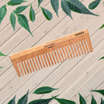 Thumbnail for KINDED Handmade Oil Treated Wooden Hair Comb   Neem Wood NW07, Wide Tooth