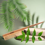 Thumbnail for KINDED Handmade Oil Treated Wooden Hair Comb   Neem Wood NW09, Regular Tooth Tail Comb