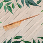Thumbnail for KINDED Handmade Oil Treated Wooden Hair Comb   Neem Wood NW09, Regular Tooth Tail Comb
