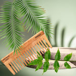 Thumbnail for KINDED Handmade Oil Treated Wooden Hair Comb   Neem Wood NW39, Wide Tooth