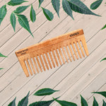 Thumbnail for KINDED Handmade Oil Treated Wooden Hair Comb   Neem Wood NW39, Wide Tooth