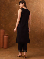 Thumbnail for Anouk Ethnic Motifs Printed Round Neck Kurta with Palazzos
