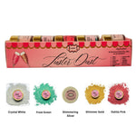 Thumbnail for edible luster dust pack of 5 gold silver pink green white 25 gm