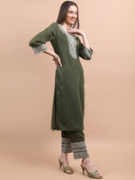 Thumbnail for Vishudh Ethnic Motifs Yoke Design Regular Kurta With Palazzos