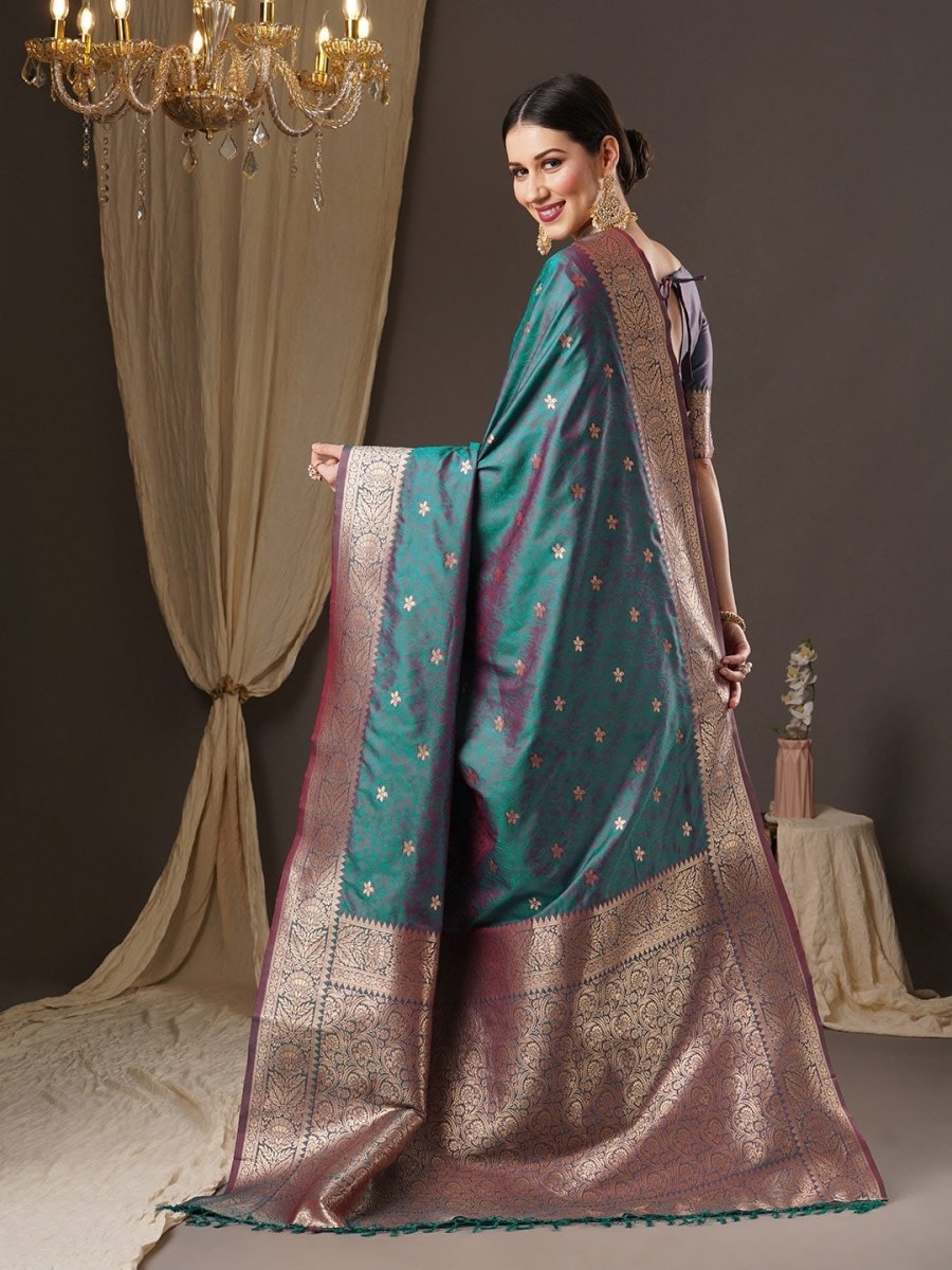 Anouk Woven Design Zari Banarasi Saree - Distacart