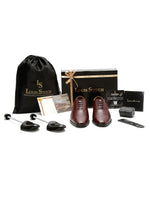 Thumbnail for LOUIS STITCH Louis Stitch Men Rosewood Premium Italian Leather Formal Derby Shoes