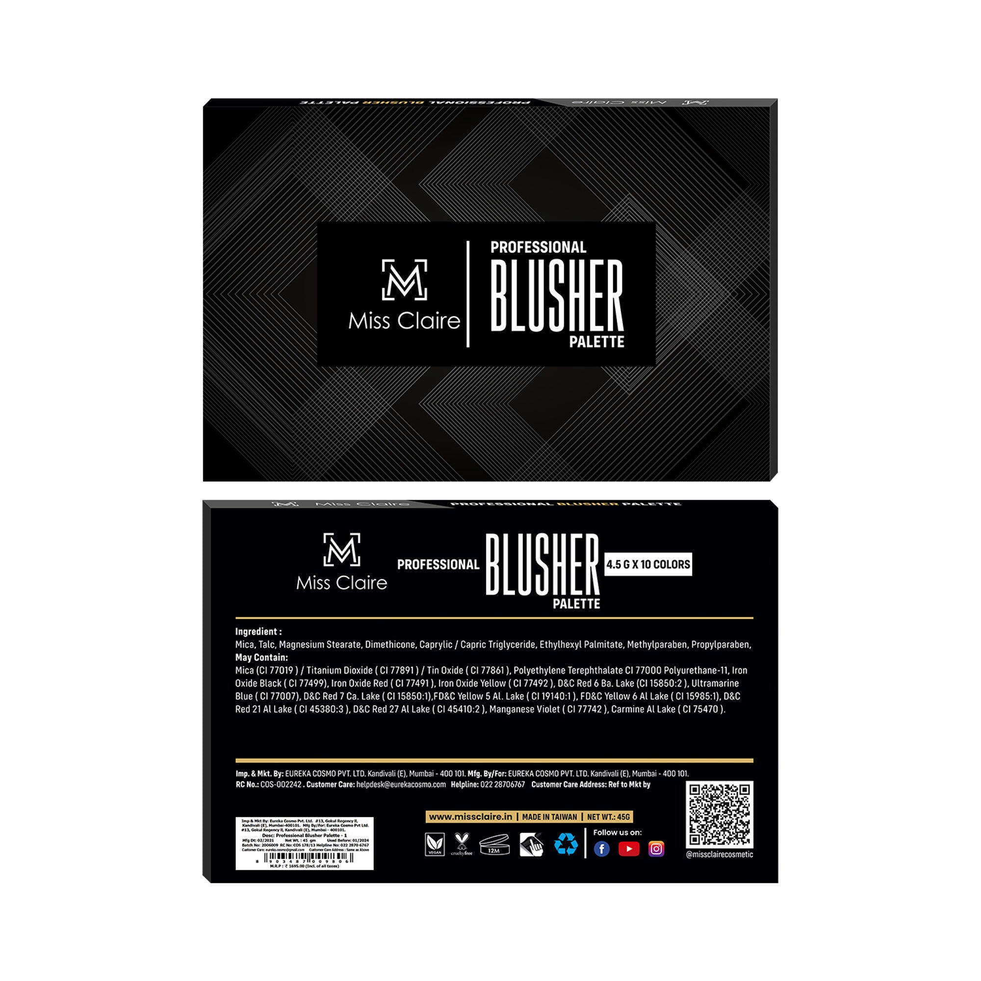 Miss Claire Professional Blusher Palette - 1