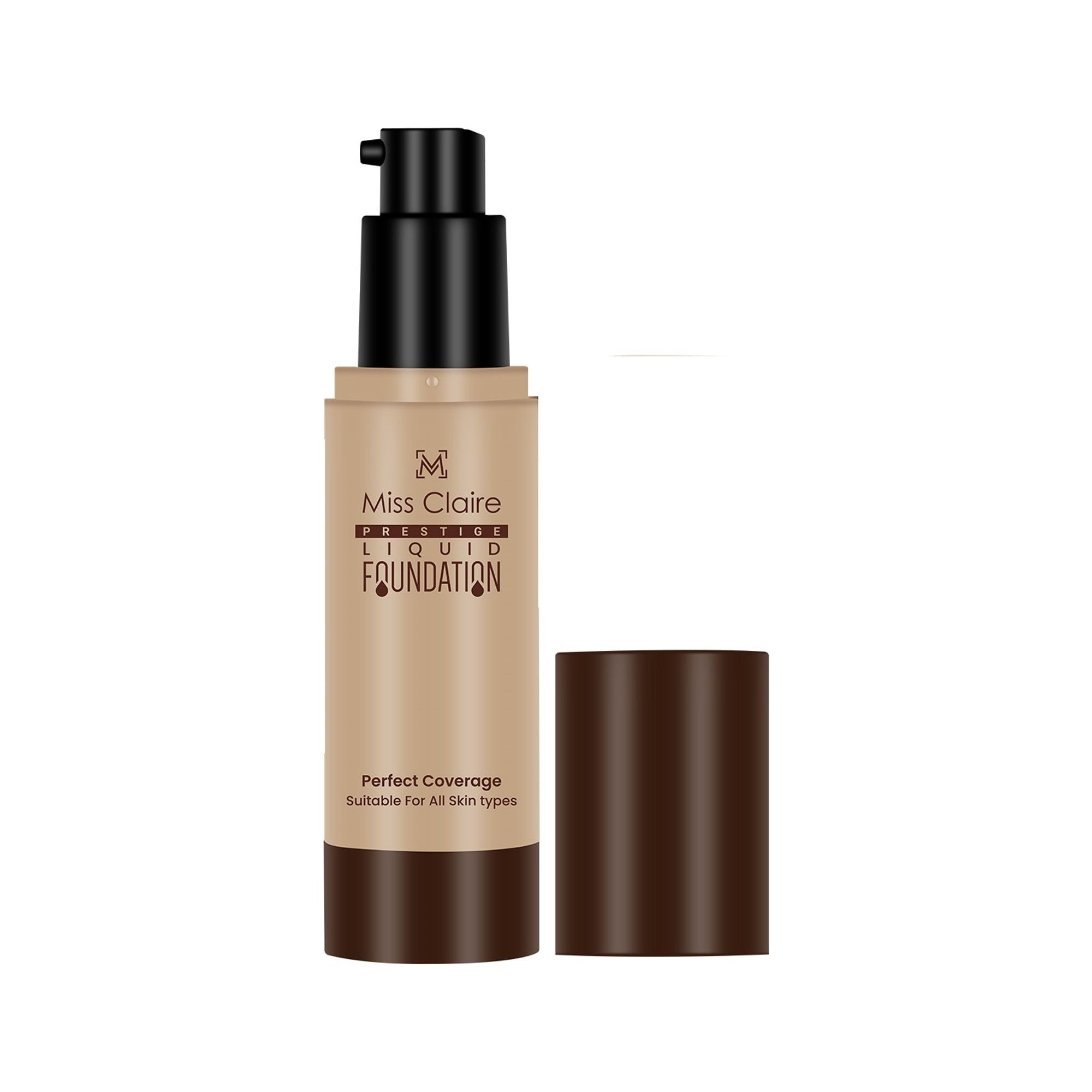 Miss Claire Prestige Liquid Foundation Perfect Coverage - 23 Skin Beige
