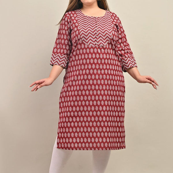 Swasti Ethnic Motifs Printed Regular A-Line Cotton Kurta - Distacart