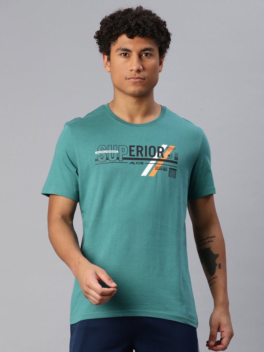 Alcis Men Typography Printed T-shirt - Distacart