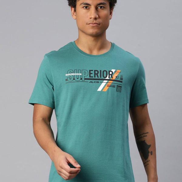 Alcis Men Typography Printed T-shirt - Distacart
