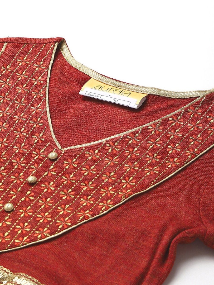 AURELIA Ethnic Motifs Print A-Line Midi Dress - Distacart