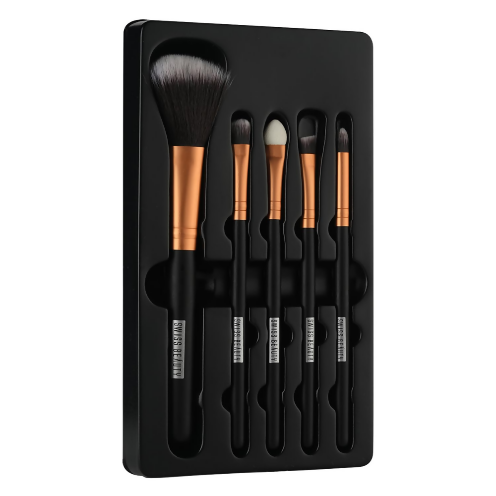 Swiss Beauty Makeup Brushes - Gold - Dista