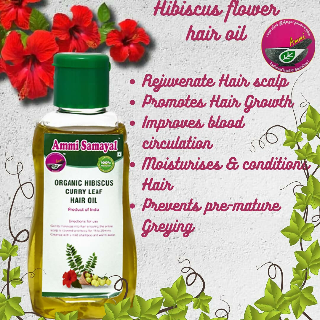 Ammi Samayal Organic Hibiscus and Curry Leaf Hair Oil - Distacart