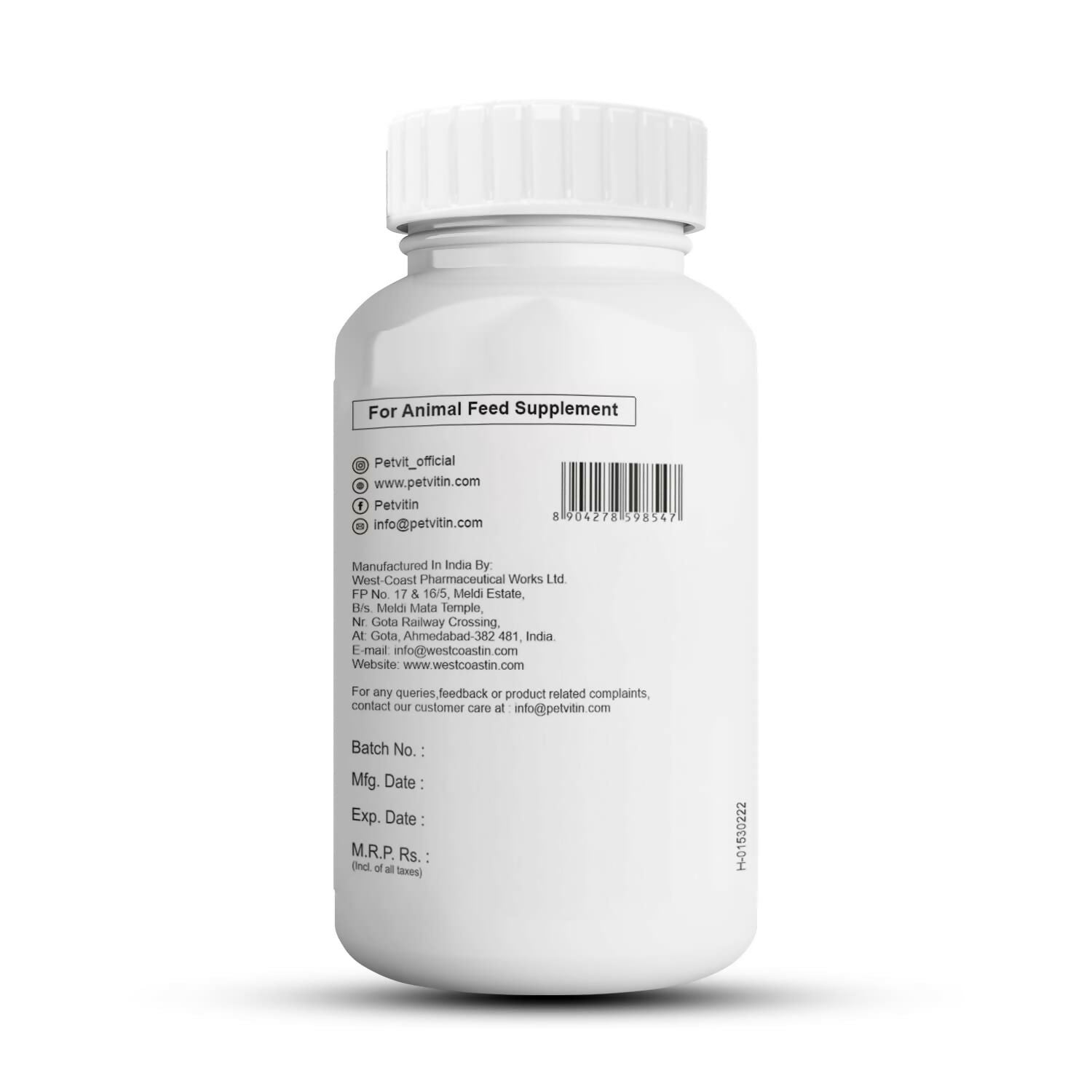 Petvit Cardiovascular Dog Supplement Tablets