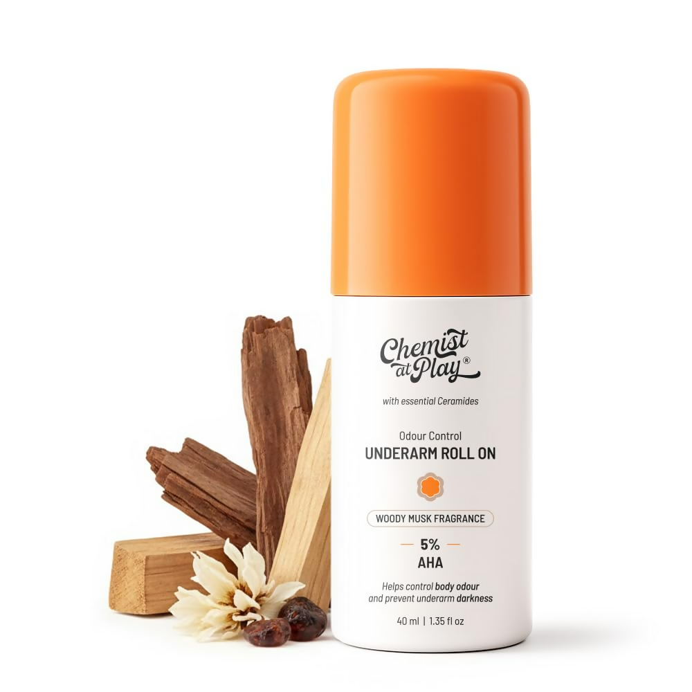 Chemist At Play UnderArm Roll-On with 5% AHA (Woody Musk Fragrance) - Distacart