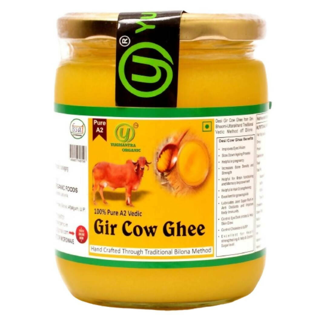 Yugmantra Organic A2 Gir Cow Ghee | Traditional Vedic Bilona Method | Handmade Curd Churned | Pure A2 Cow Ghee, Natural & Healthy - Distacart