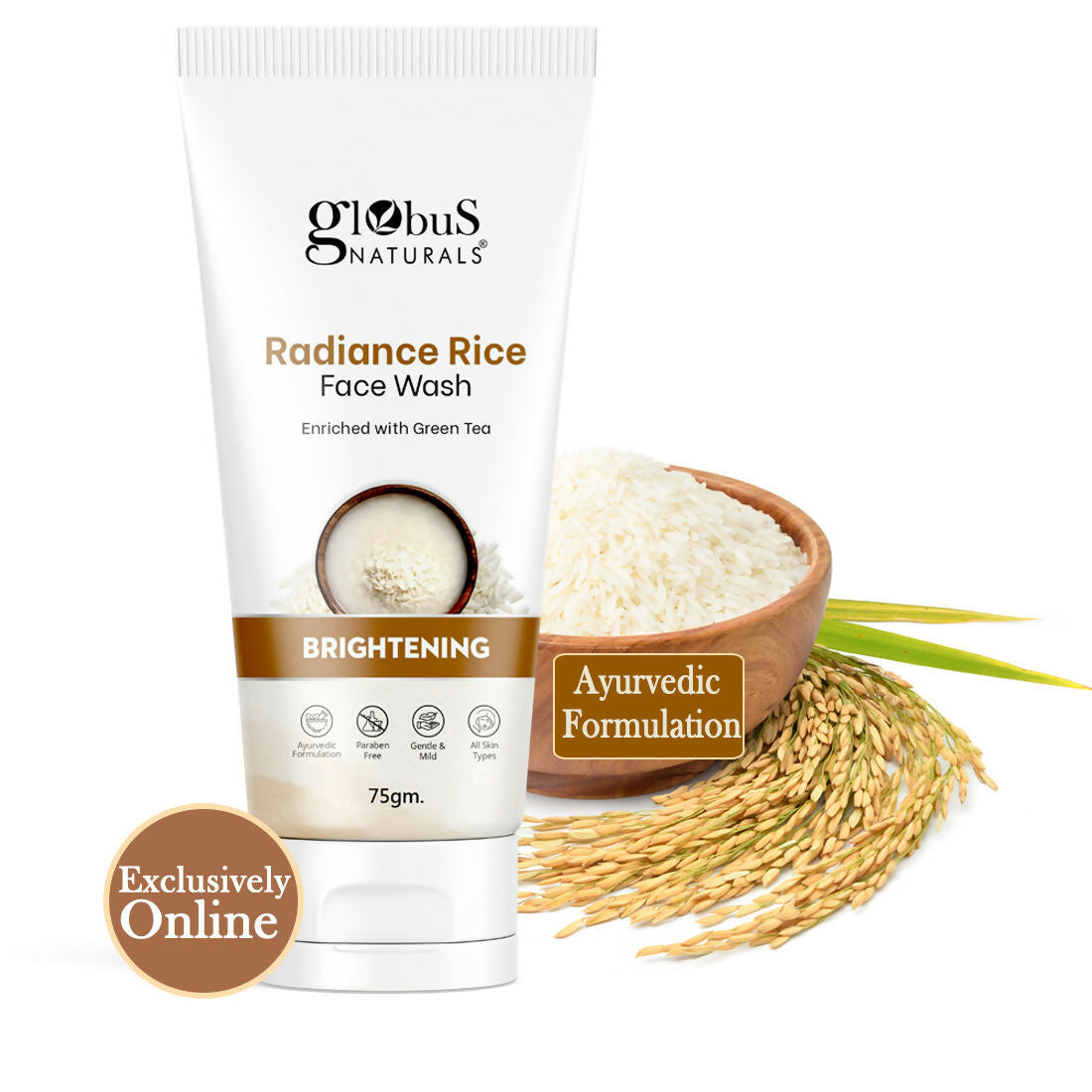 Globus Naturals Radiance Rice Face Wash