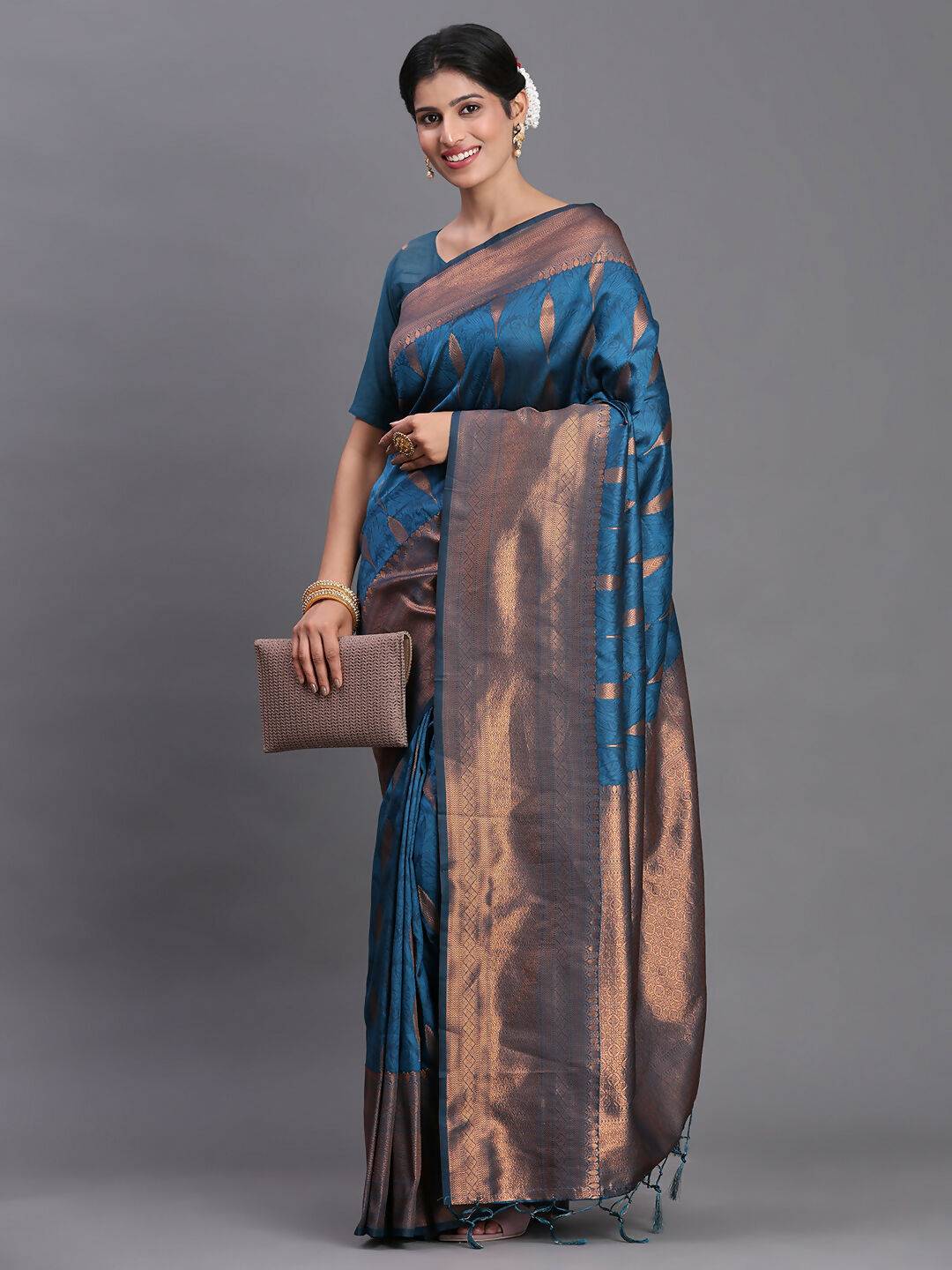 Astita Silk Peach Saree