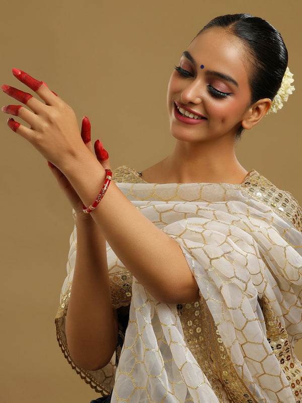 Ruby Raang Red Traditional Bangle