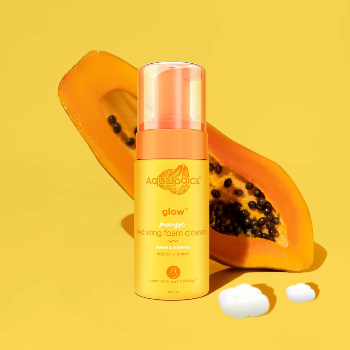Aqualogica Glow+ Mousse Hydrating Foam Cleanser, Hydrates Skin & Adds Glow - Distacart
