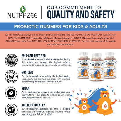 Nutrazee Probiotic Gummies For Kids & Adults - Distacart