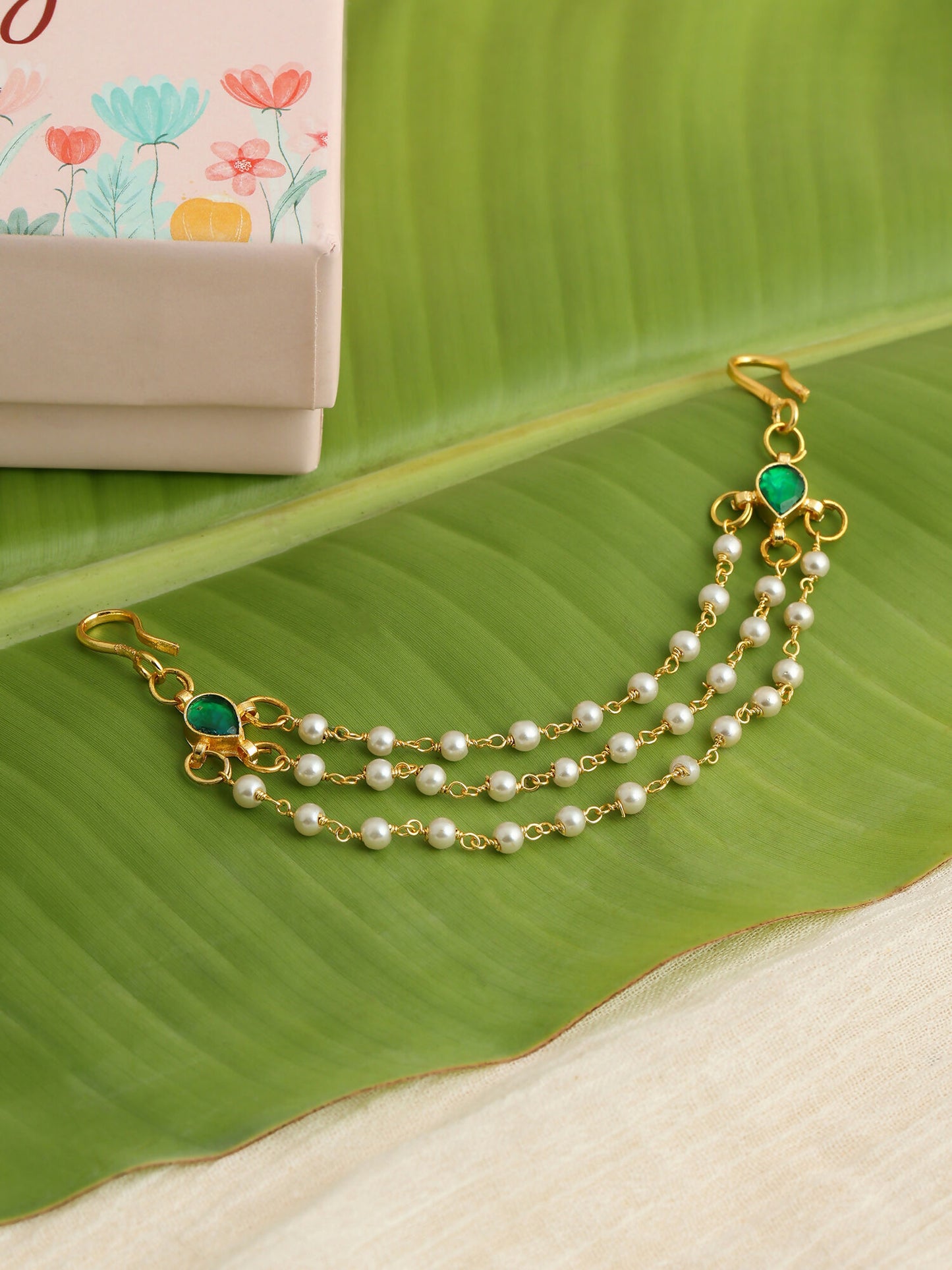 Ruby Raang Kundan Hair Accessory - Distacart