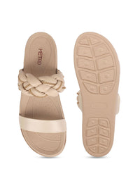 Thumbnail for Metro Embellished Braided Wedge Sandals