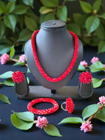 Thumbnail for Inhanns Rangshine 4-In-1 Crystal Glam Set - Handmade - Red - Distacart
