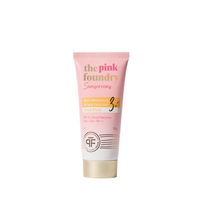 The Pink Foundry Tinted Matte Mineral Moisturising Sunscreen - SPF 30, PA+++ & UVA UVB Protection - Distacart