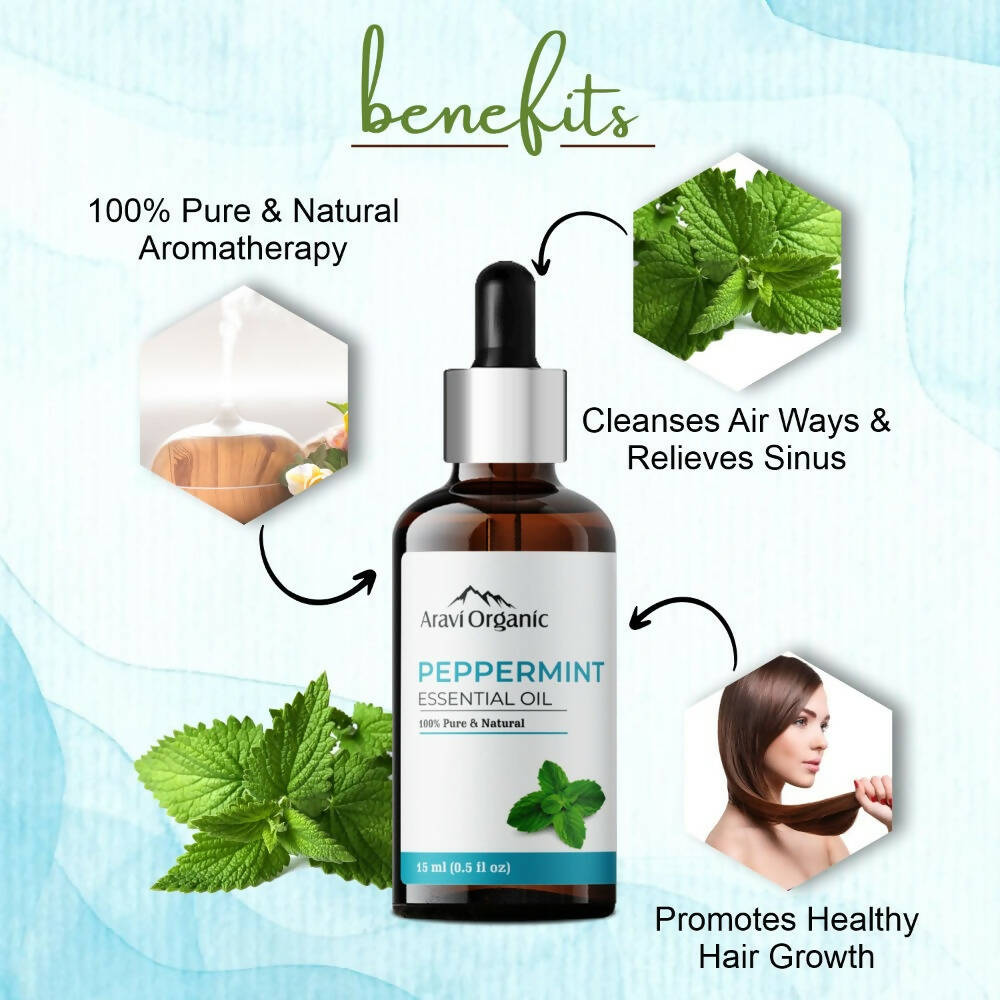 Aravi Organic Peppermint Essential Oil - Distacart