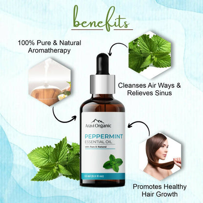 Aravi Organic Peppermint Essential Oil - Distacart