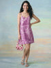 Janasya Lavender A-Line Cotton Dress - Dista
