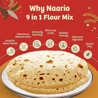 Naario 9-in1 Multigrain Atta (No Wheat) - Dista