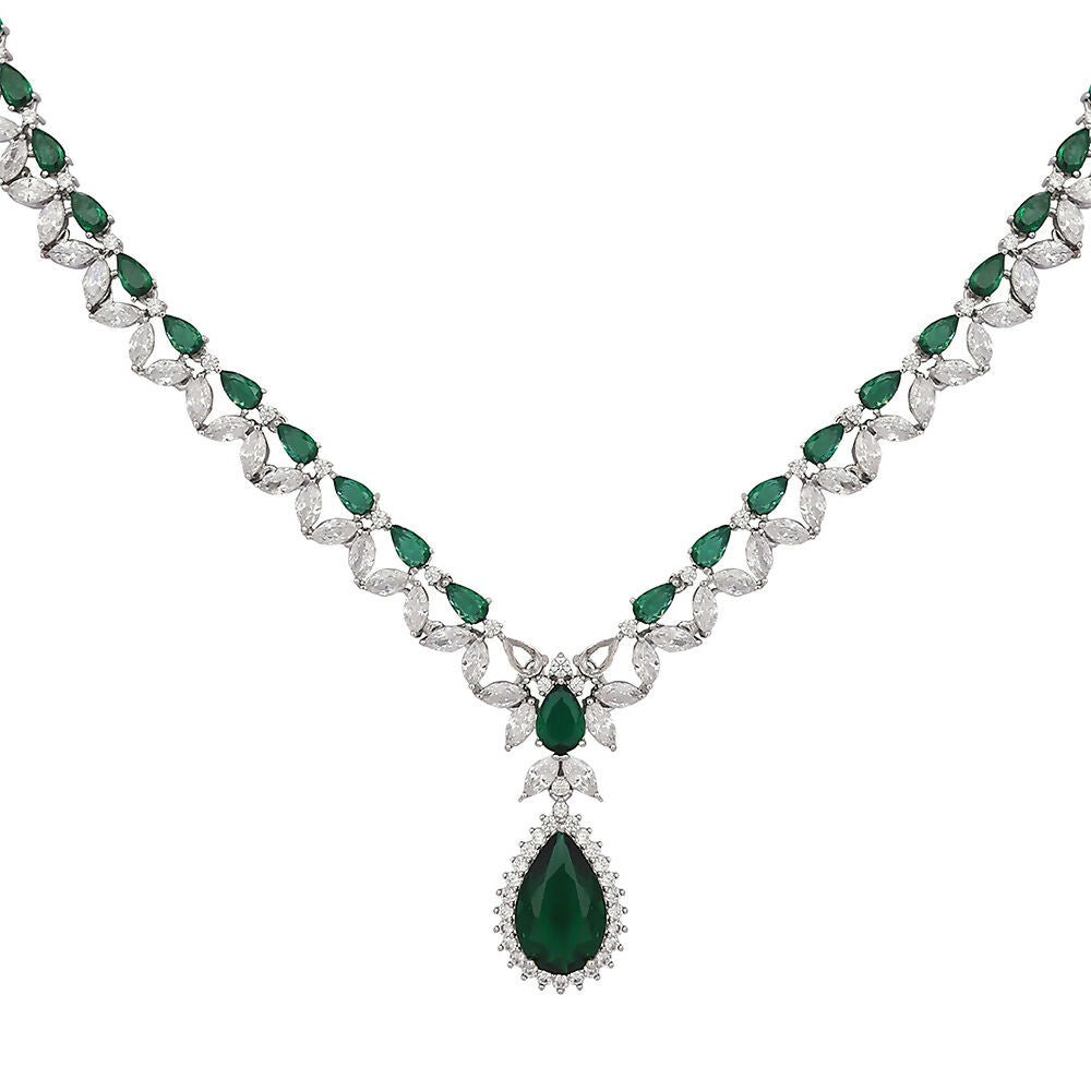 Nuyug Celestial Emerald Cubic ZIrcon Necklace Set - Distacart
