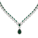 Thumbnail for Nuyug Celestial Emerald Cubic ZIrcon Necklace Set