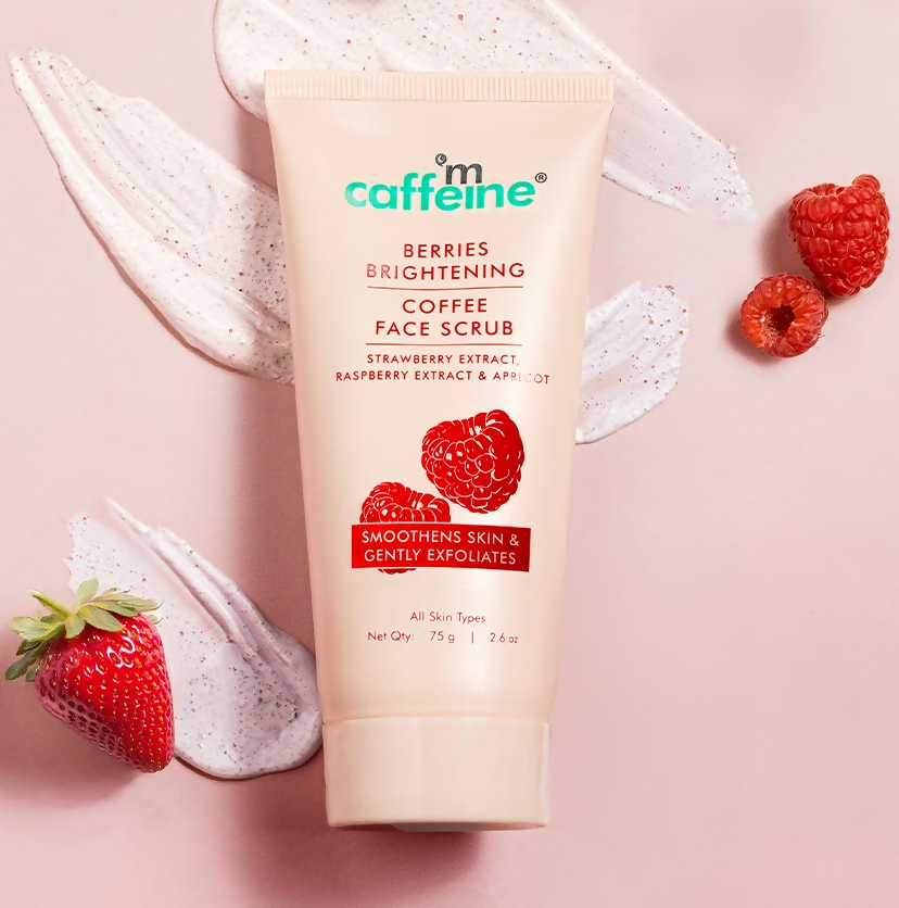 mCaffeine Berries Brightening Coffee Face Scrub - Distacart