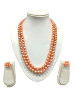 Thumbnail for Inhanns Everyday Workwear Pearl Set (Double Layered Pearls) - Orange - Distacart