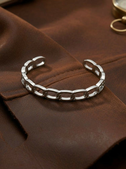 NVR Men's Silver Plated Cuff Bracelet - Distacart