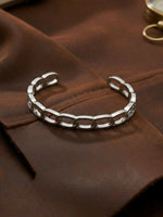 Thumbnail for NVR Men's Silver Plated Cuff Bracelet - Distacart