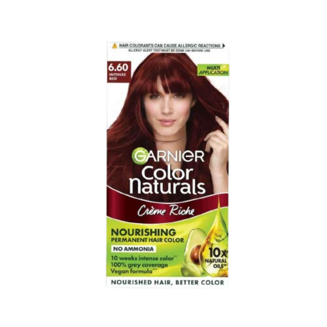 Garnier Color Naturals Creme Riche Hair Color - Shade 6.60 Intense Red - Distacart