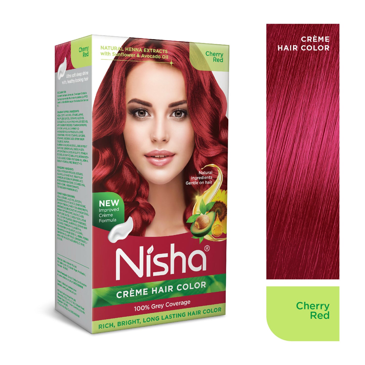 Nisha Creme Hair Color for Women - Cherry Red - Distacart