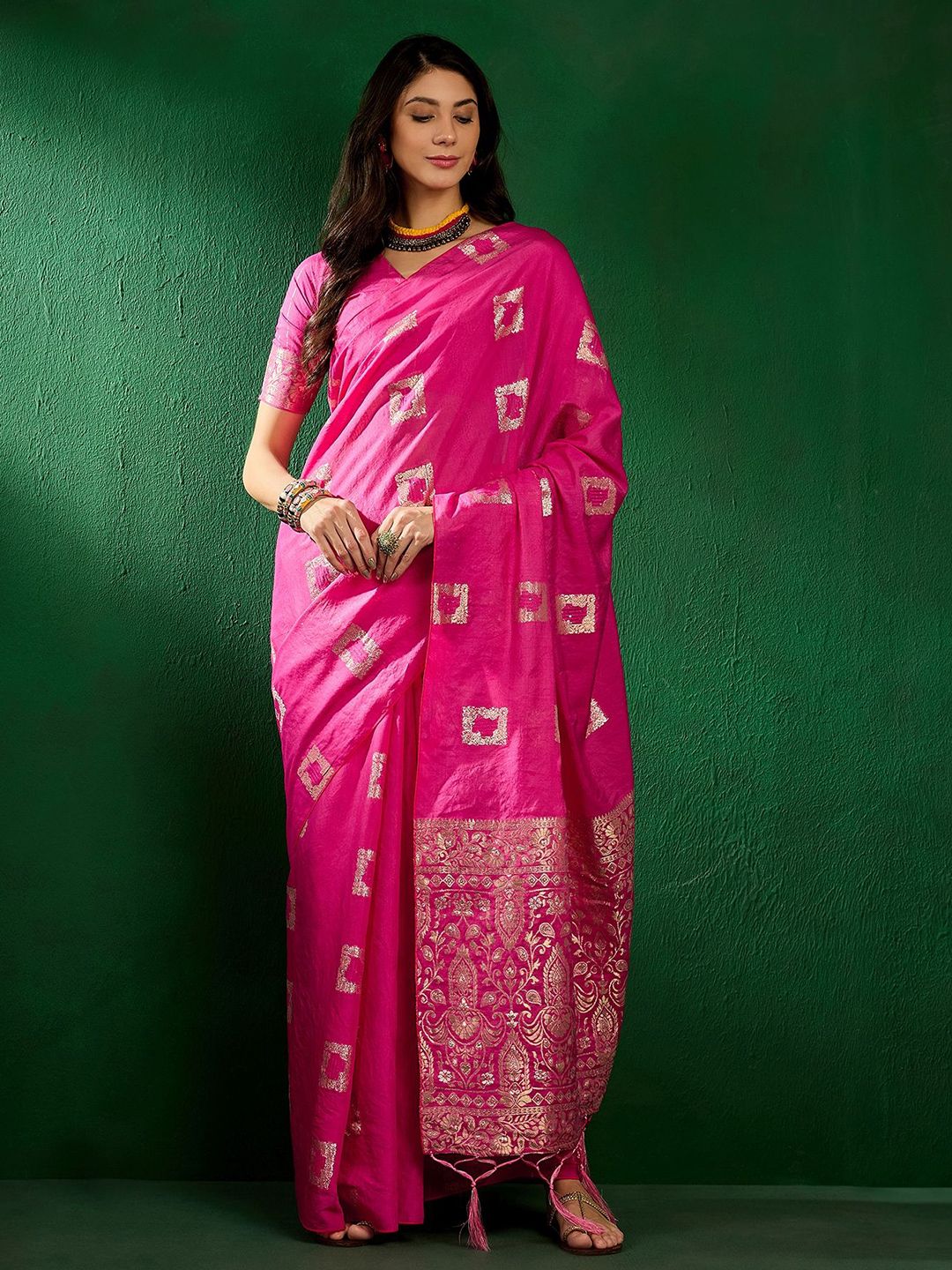 Mitera Woven Design Zari Saree - Distacart