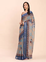 Thumbnail for Astita Linen Cotton Cream Saree