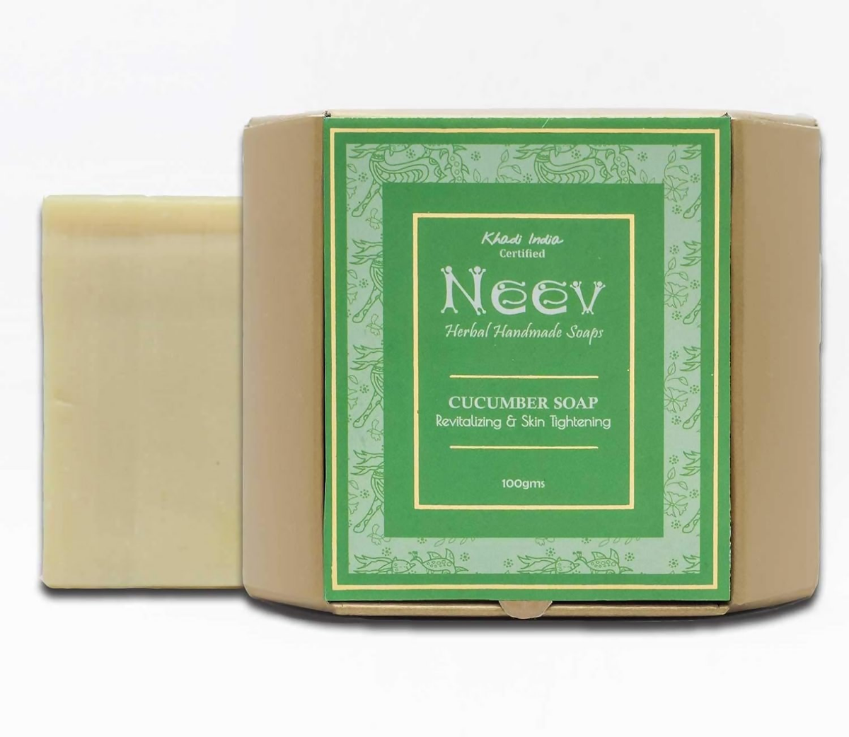 Neev Herbal Handmade Soaps Cucumber Soap Revitalizing and Skin Tightening