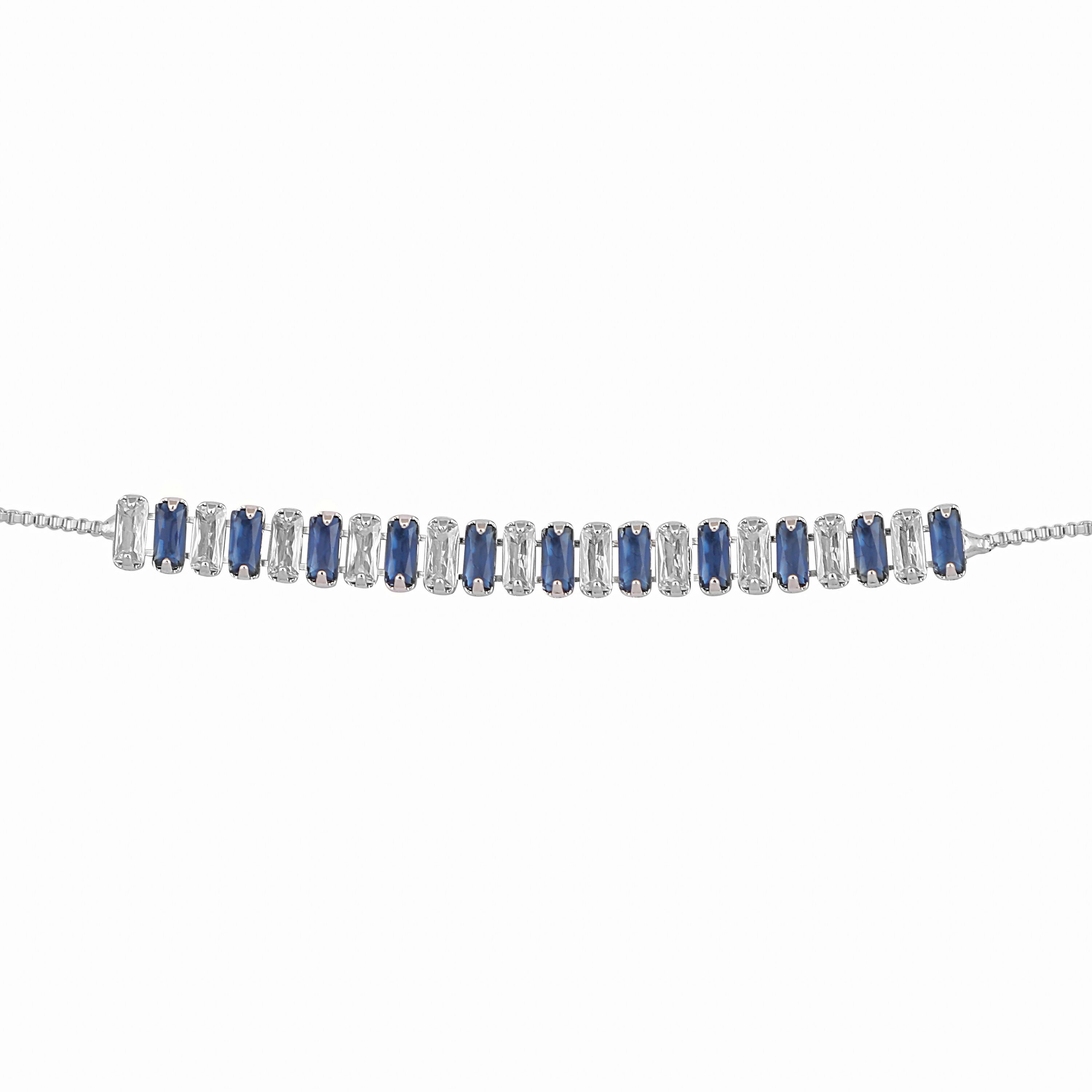 Nuyug Blue Emerald Radiance Anti Tarnish Bracelet