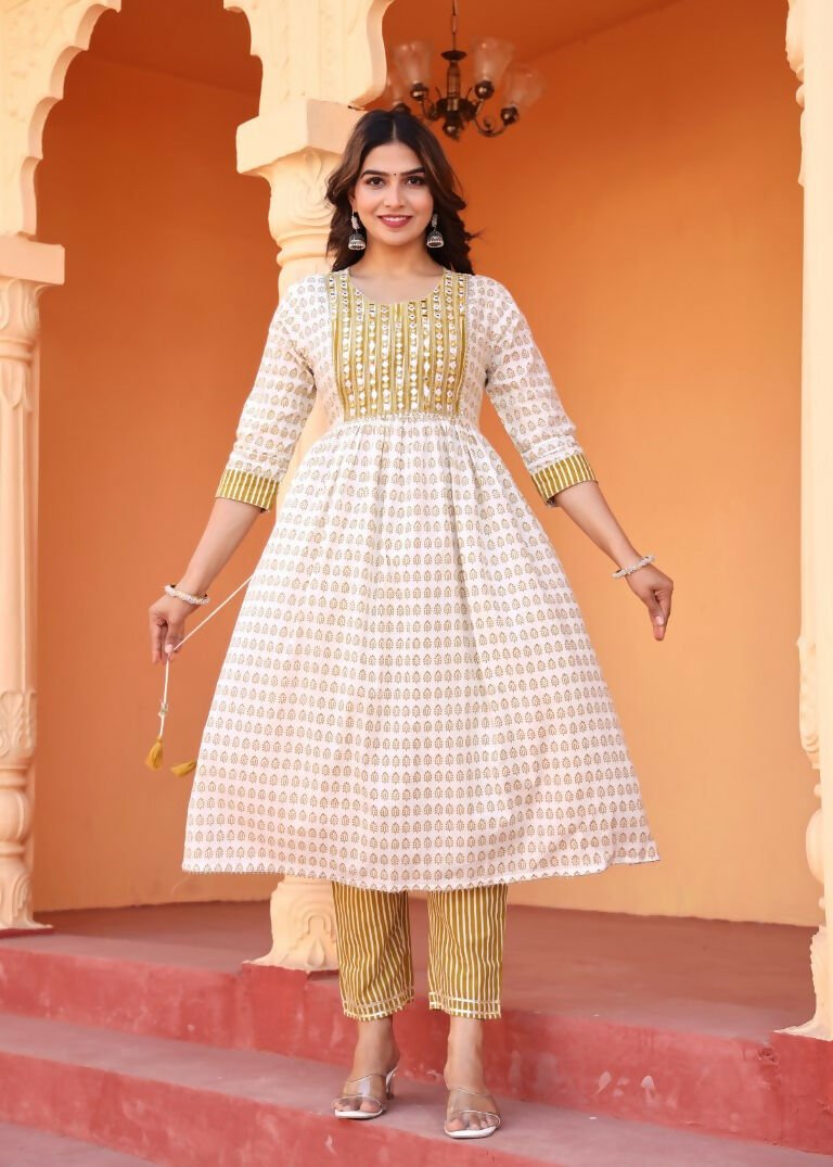 Alvano Printed 3Pcs Kurti Set for Women's and Girls Rayon - Distacart