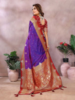 Thumbnail for Aastha Fashion Violet Silk Sarees Weaving Saree - Distacart